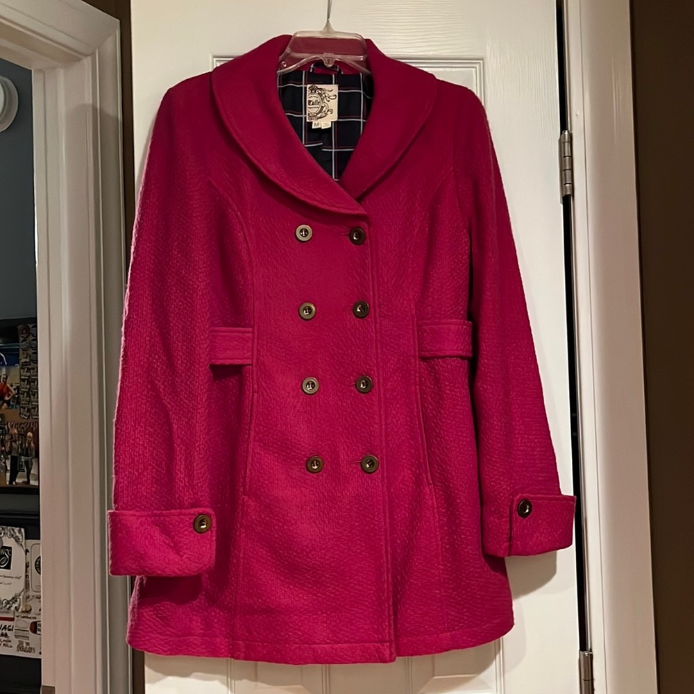 Anthropologie Pink Pea Coat